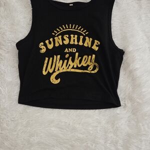 Black Graphic Tank Top